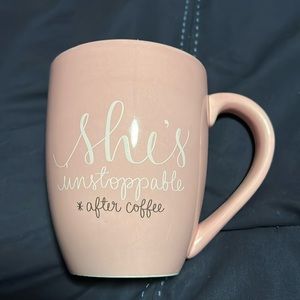 Large coffee mug with funny quote on both sides of mug